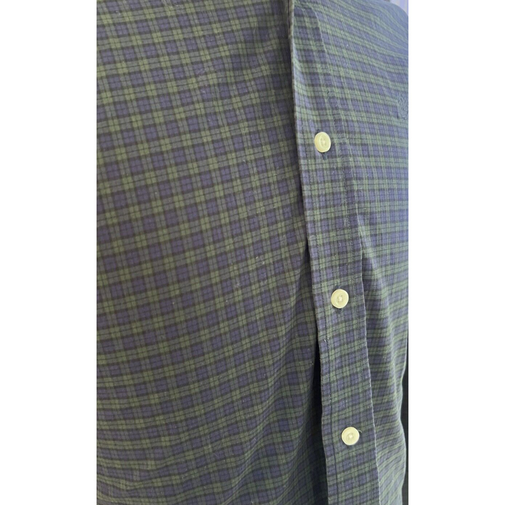 Lauren Ralph Lauren Slim Fit Dress Shirt Blue Green Plaid Non Iron Men’s 15 32/3 - Picture 4 of 8